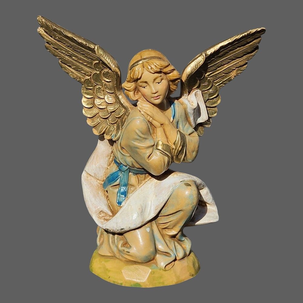 Fontanini Kneeling Angel 4” Nativity Figure XV 1994 Italy Elio Simonetti